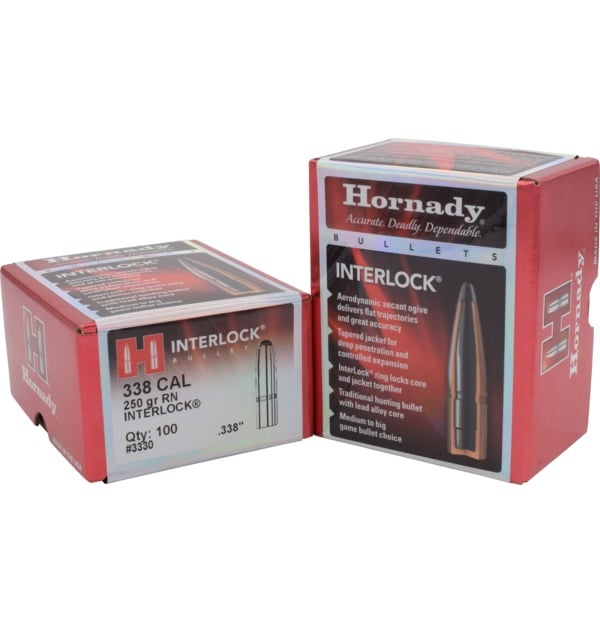 Hornady Traditional Rifle Bullets 338 Cal .338 250 Gr Rn