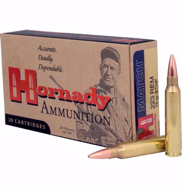 Hornady Match 223 Rem 75 Gr Bthp Match