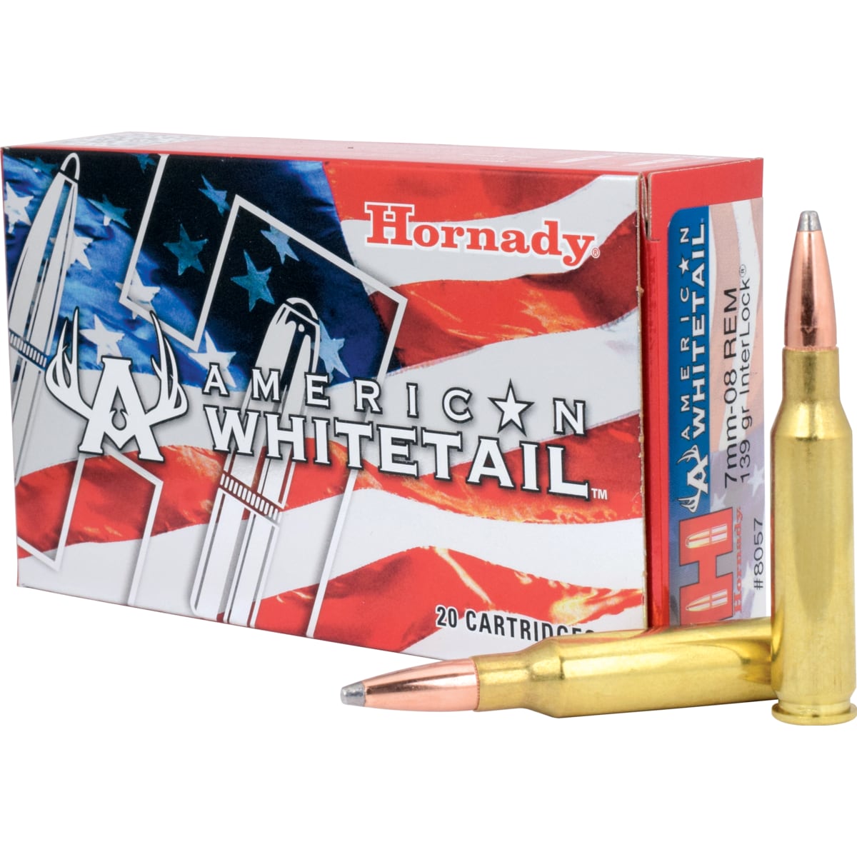 Hornady American Whitetail 7Mm-08 Rem 139 Gr Interlock Aw