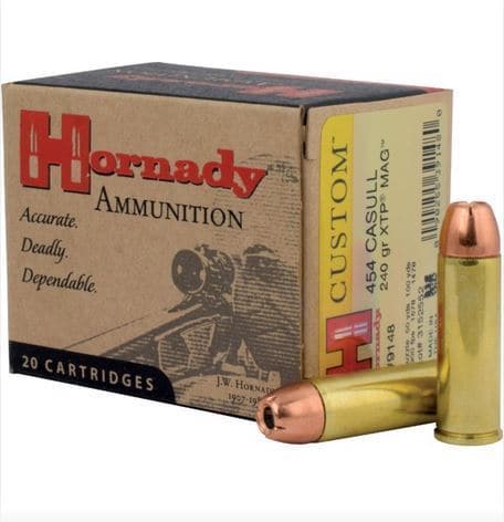 Hornady Custom Pistol 454 Casull 240 Gr Xtp Mag