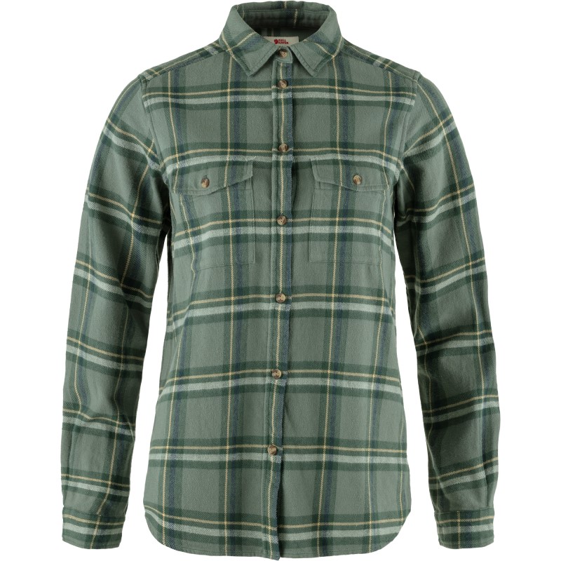 Fjällräven Övik Heavy Flannel Shirt W Patina Green - Deep Patina