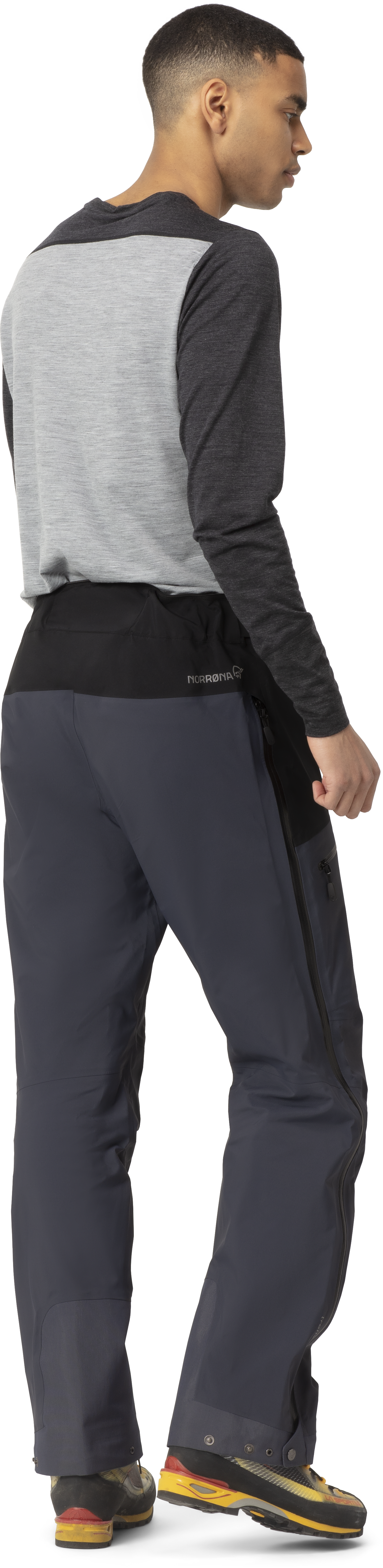 Norrøna trollveggen Gore-Tex Pro Light Pants (M) Caviar/Cool Black Utgått