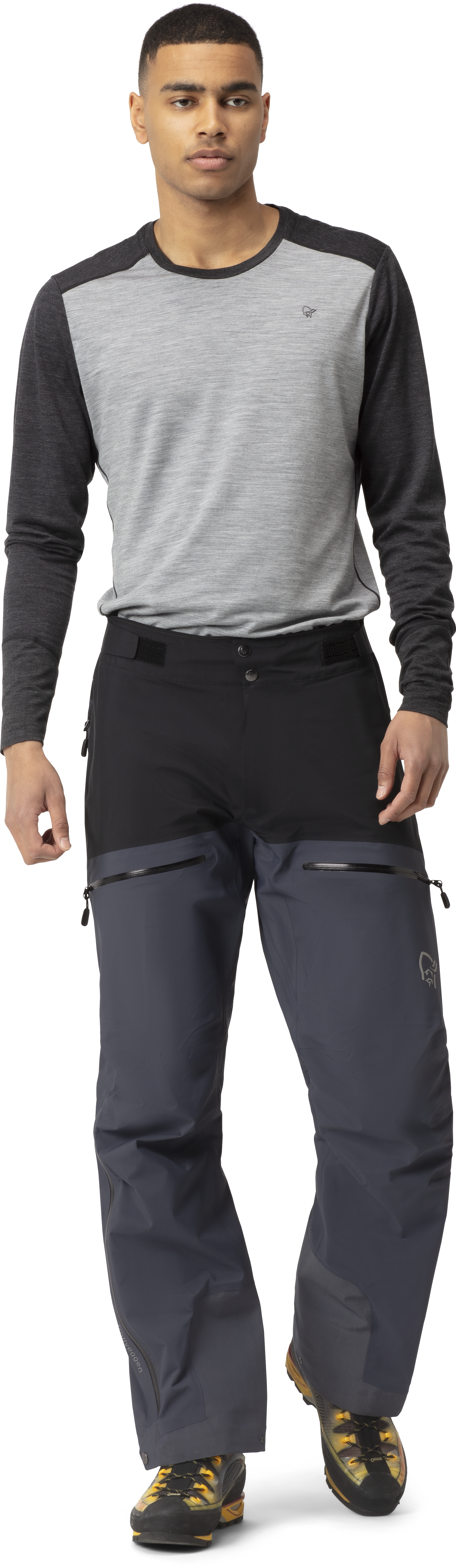 Norrøna trollveggen Gore-Tex Pro Light Pants (M) Caviar/Cool Black Utgått