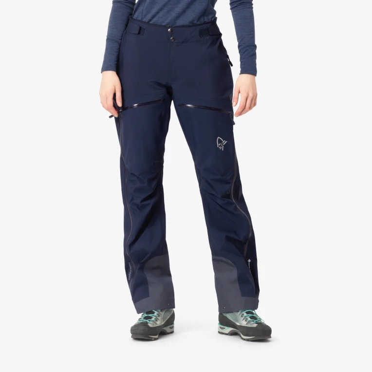 Norrøna trollveggen Gore-Tex Pro Light Pants (W) Indigo Night Blue/Indigo Night Utgått