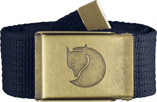 Fjällräven Canvas Brass Belt 4 cm. Dark Navy