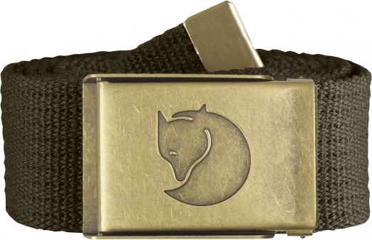 Fjällräven Canvas Brass Belt 4 cm. Dark Olive