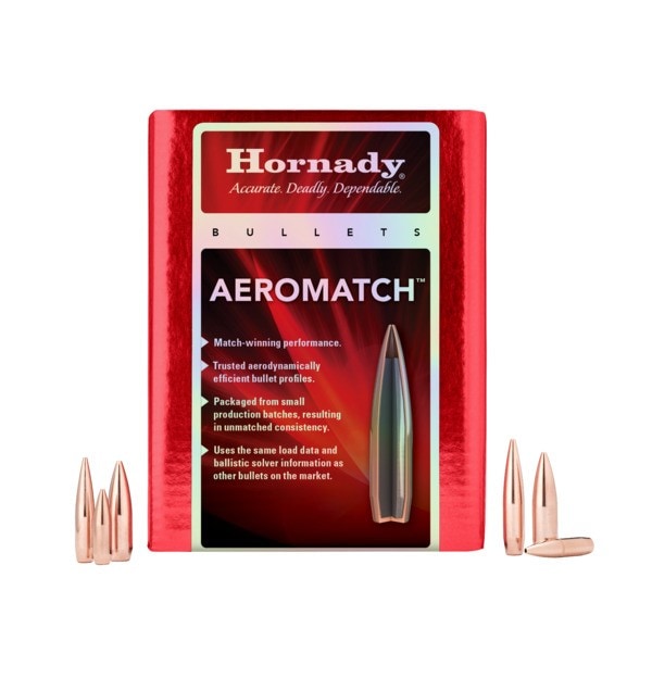 Hornady Aeromatch™ 22 CAL .224 69 Grs HPBT (1-9") (500 Count Box)