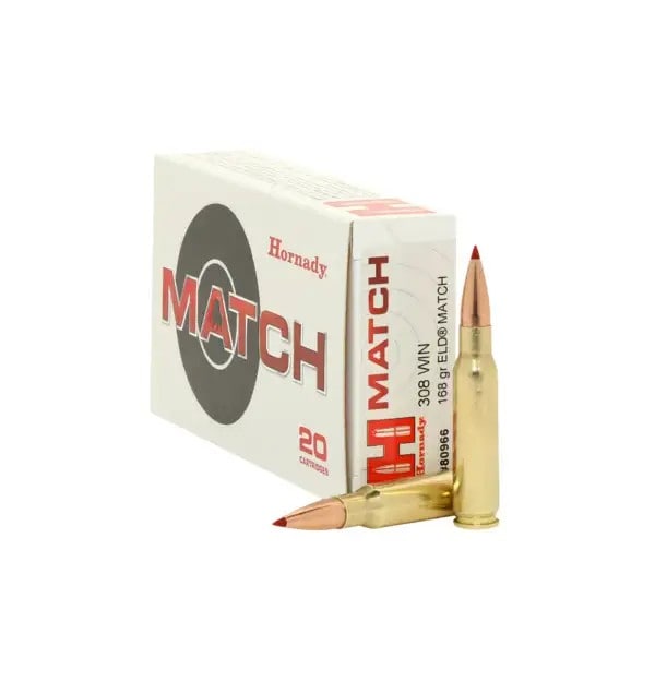 Hornady Match Ammo 308 Win 168 Gr Eld Match