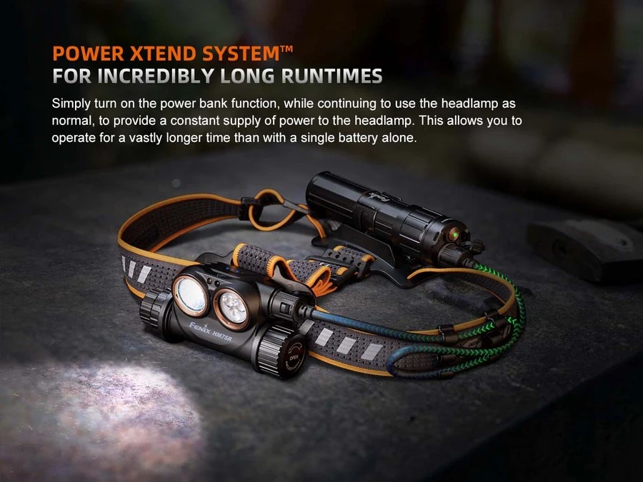 FENIX HM75R Hodelykt 1600lm m/2 batterier