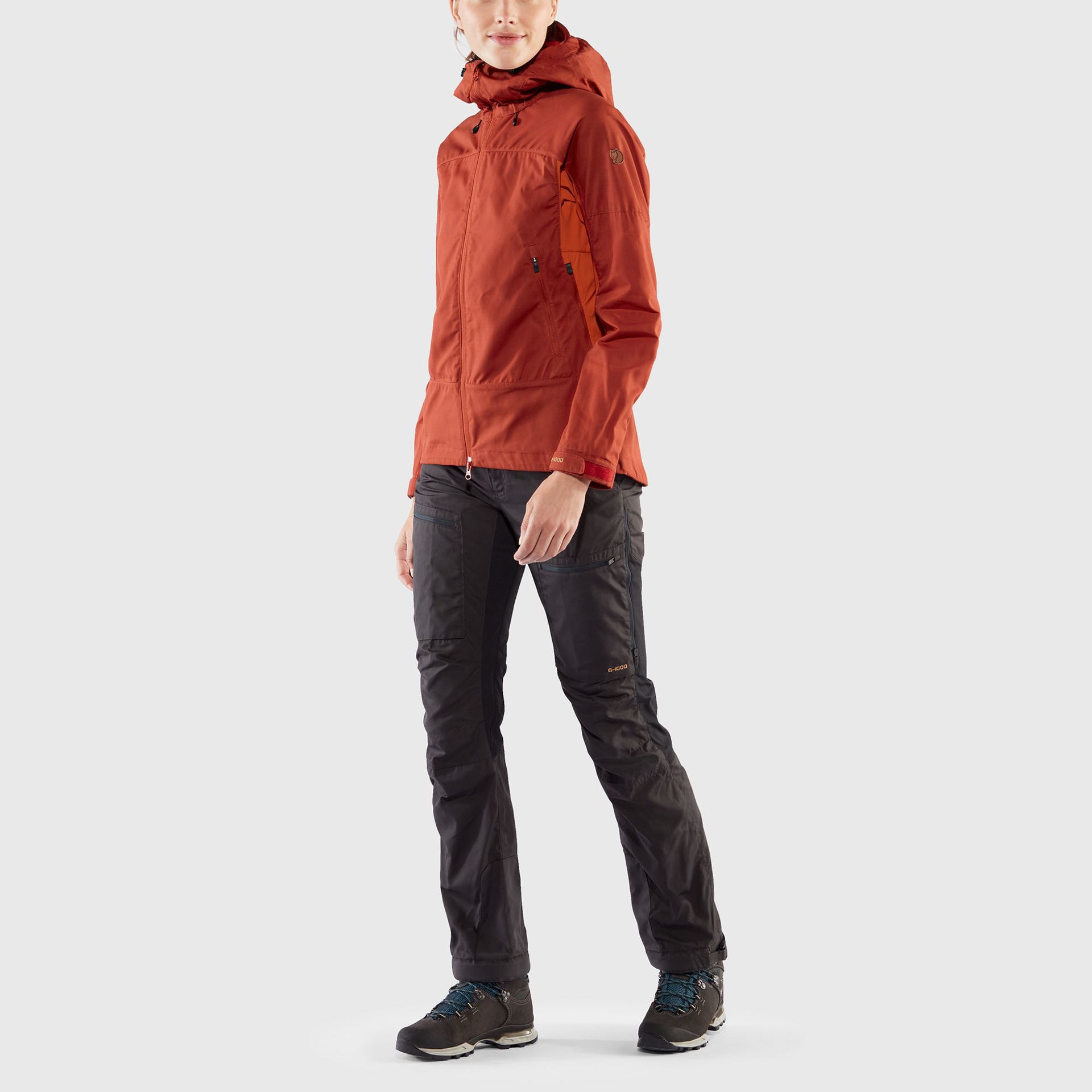 Fjällräven Abisko Lite Trekking Jacket w Cabin Red - Rowan Red