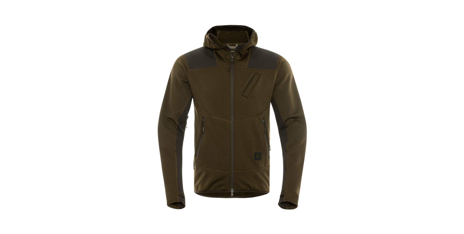 Härkila Deer Stalker Fleece Hoodie Willow Green/Shadow Brown