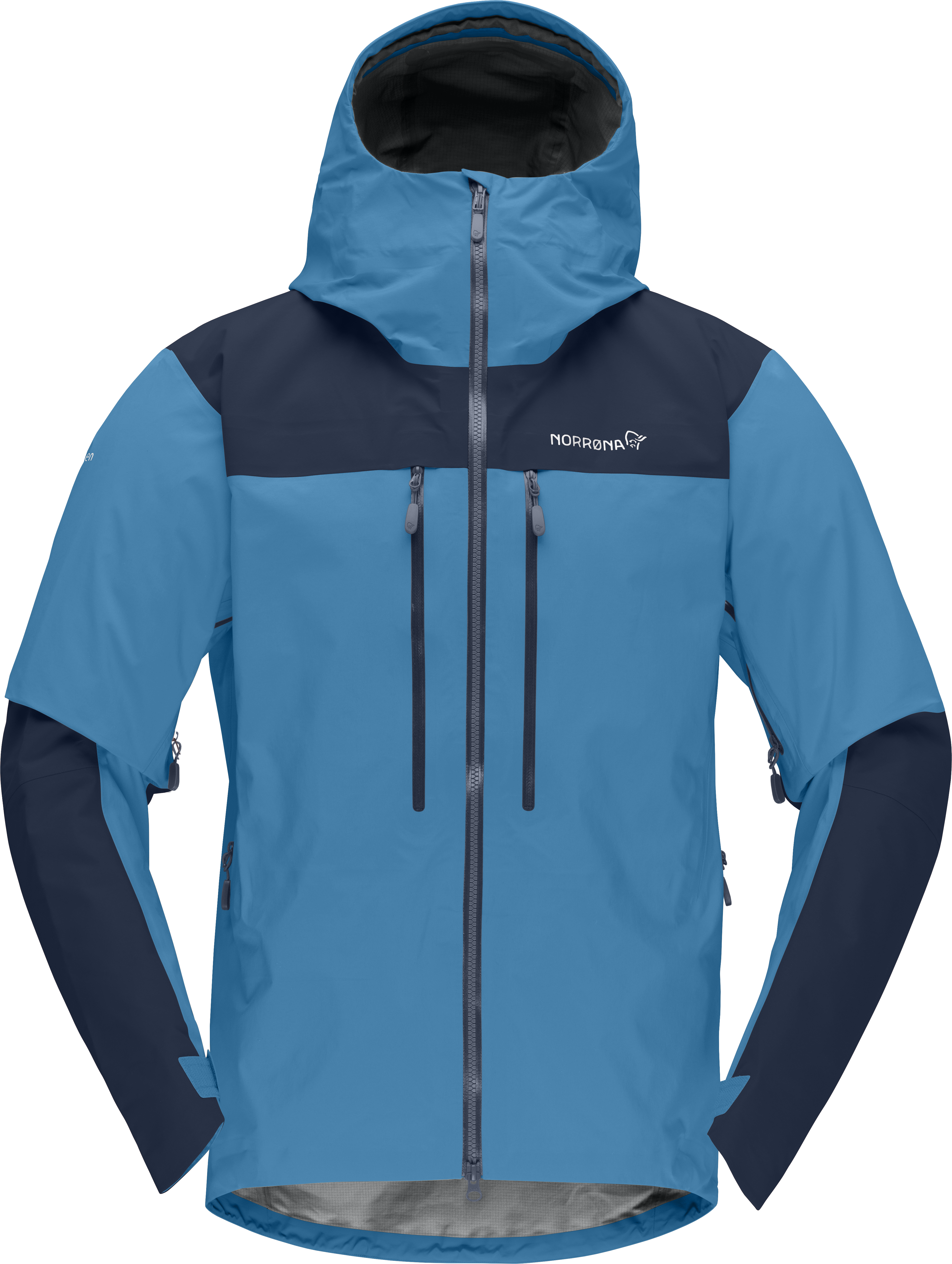 Norrøna trollveggen Gore-Tex Pro Light Jacket (M) Haiwaiian Surf/Indigo Night Utgått