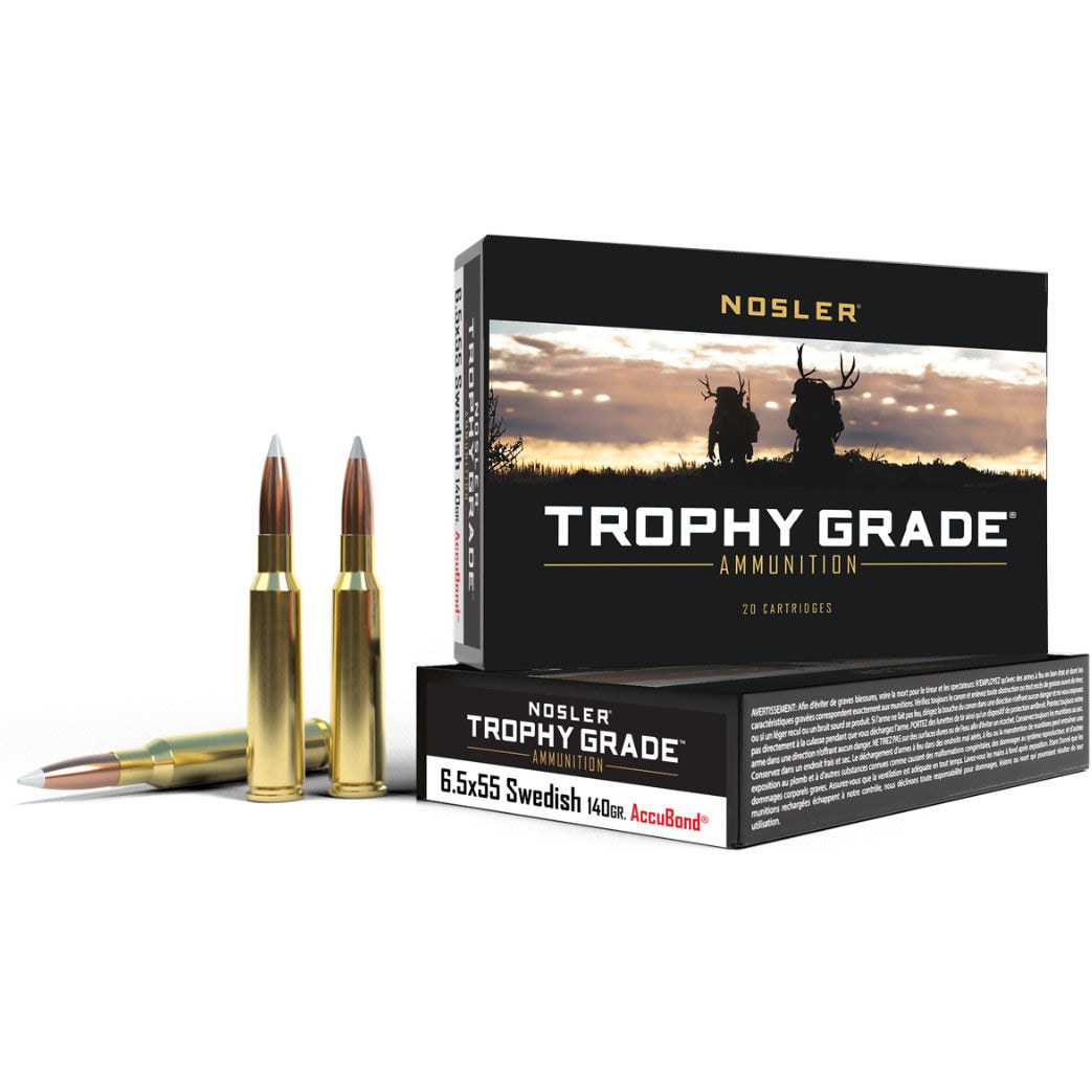 Nosler AccuBond® 6,5x55 140gr Trophy Grade Ammunisjon