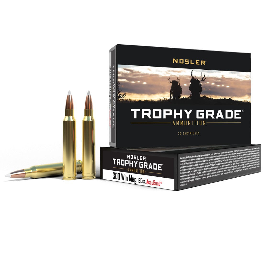 Nosler AccuBond 300 Win 180gr Trophy Grade Ammunisjon