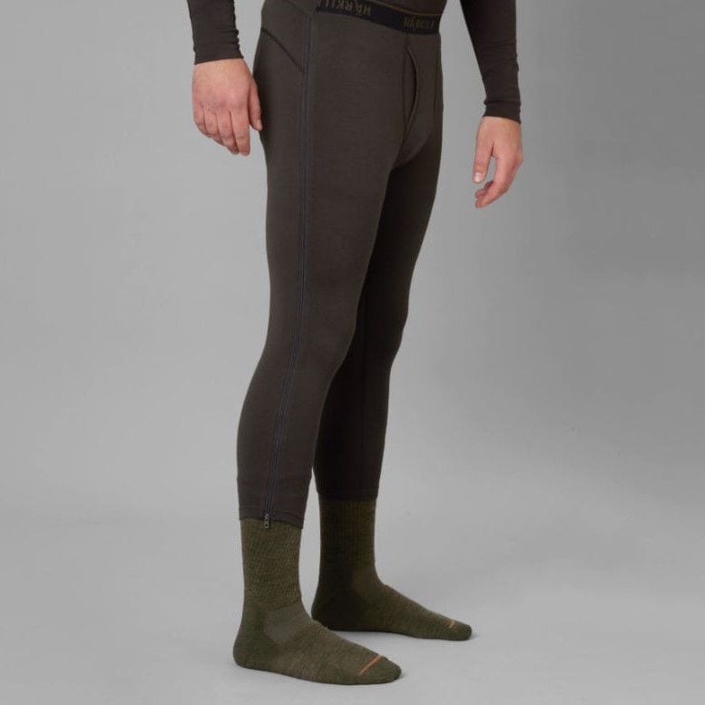 Härkila Base All Season Side Zip Long Johns Shadow Brown