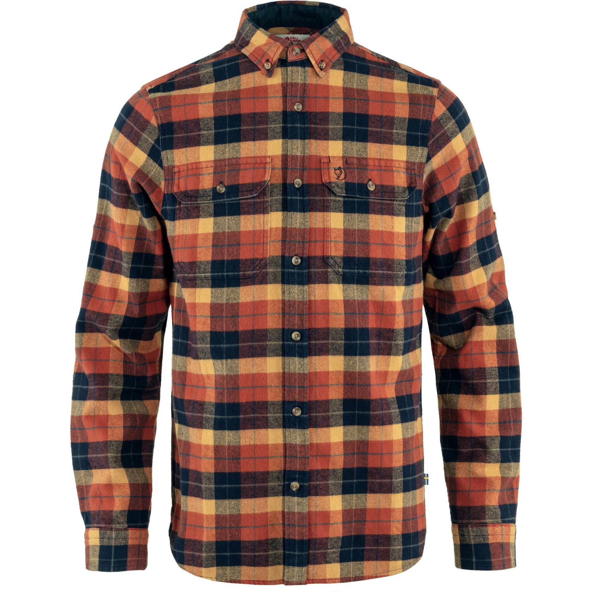 Fjällräven Singi Heavy Flannel Shirt Autumn Leaf-Dark Navy