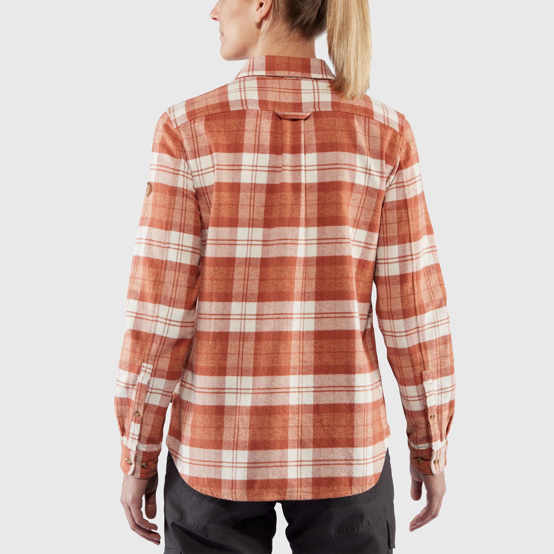 Fjällräven Övik Heavy Flannel Shirt W Peach Sand-Desert Brown