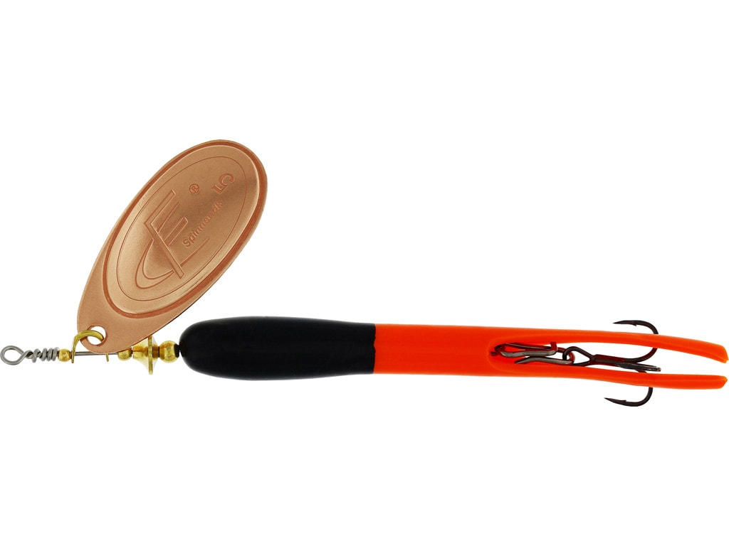 FC Spinner Upstream 20G #5 Black/Fluoro Orange Copper Blade
