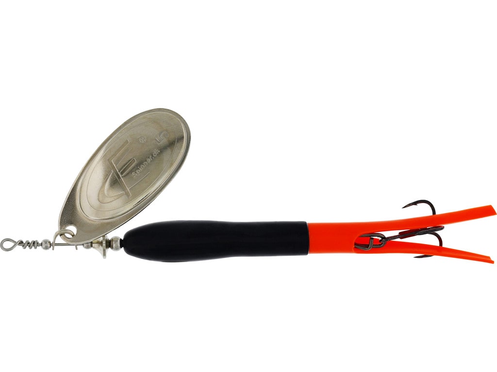 FC Spinner Upstream 20G #5 Black/Fluoro Orange Silver Blade