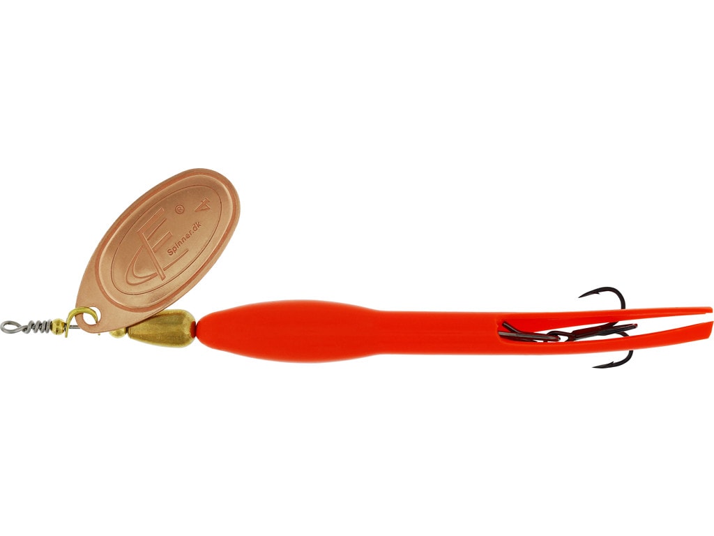 FC Spinner Downstream 20G #4 Fluoro Orange Copper Blade