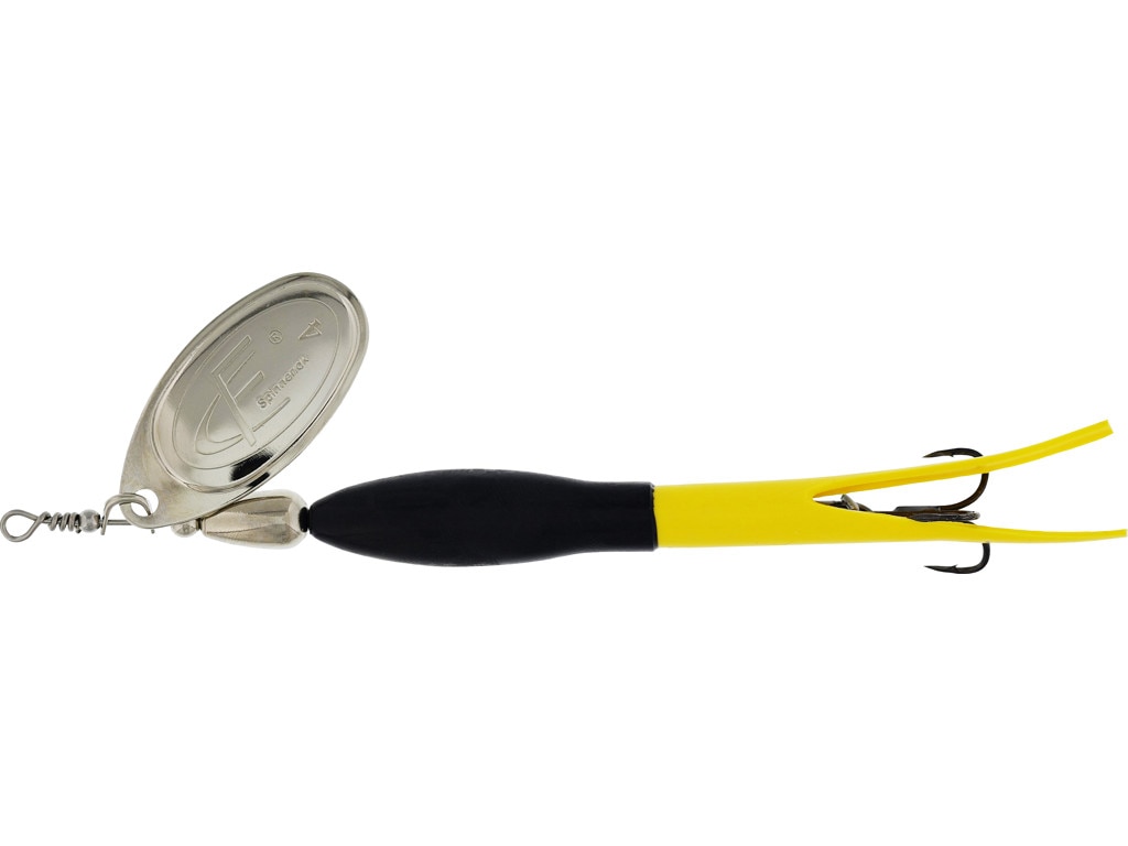 FC Spinner Downstream 20G #4 Black/Fluoro Yellow Silver Blade
