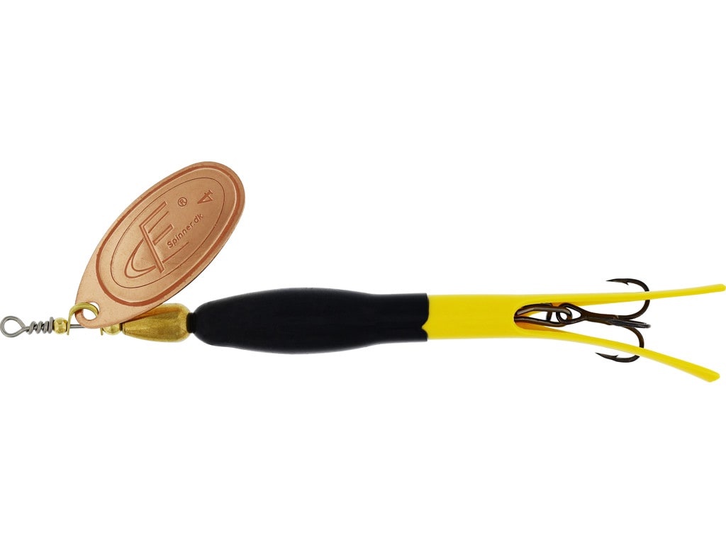 FC Spinner Downstream 25G #4 Black/Fluoro Yellow Copper Blade