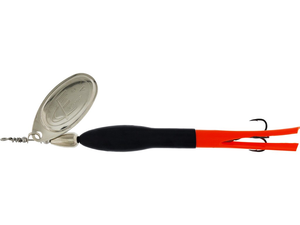 FC Spinner Downstream 25G #4 Black/Fluoro Orange Silver Blade