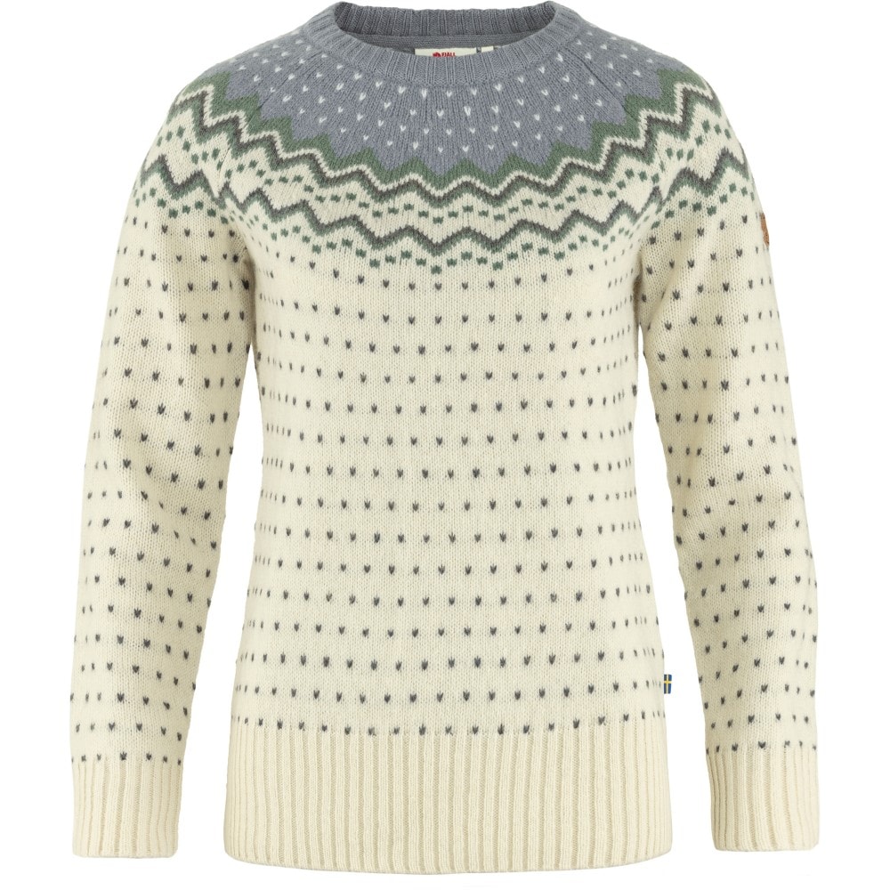 Fjällräven Övik Knit Sweater W Chalk White - Flint Grey