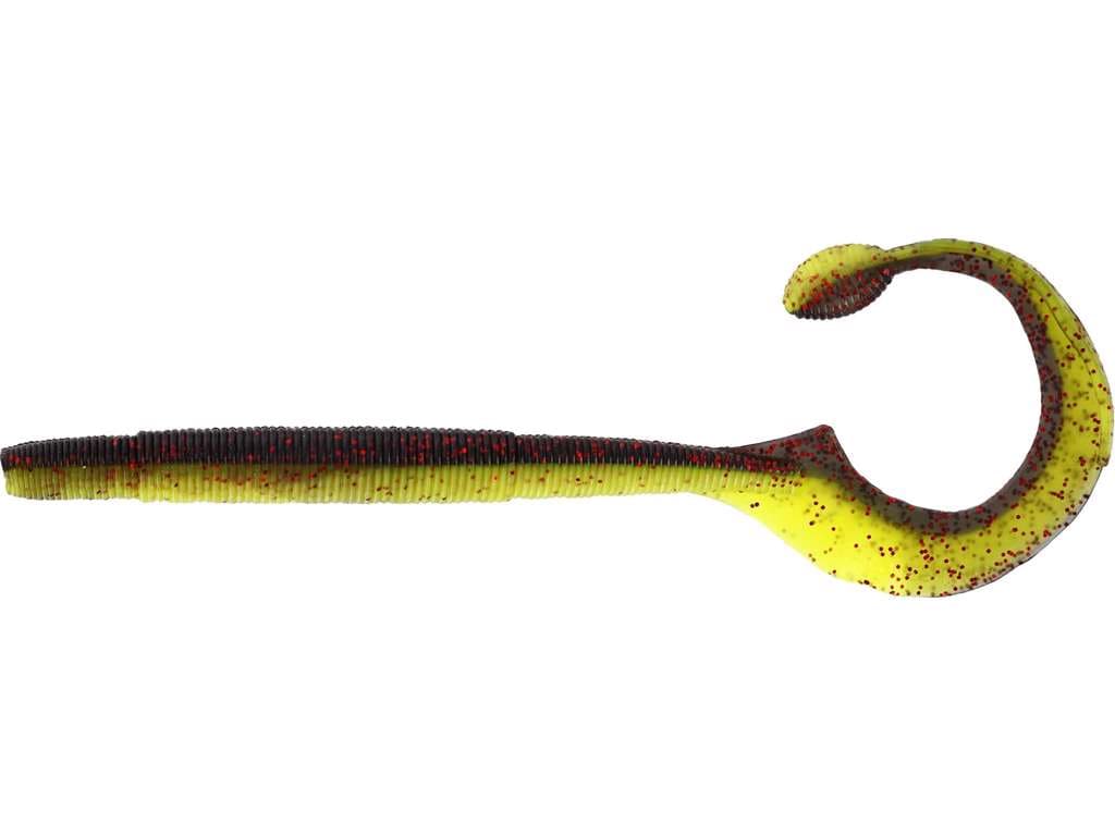 Westin NED WORM CURL 12CM 3G BLACK/CHARTREUSE 5PCS