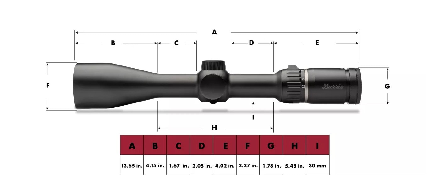Burris Four Xe 2,5-10x50, 3P#4 m/lys