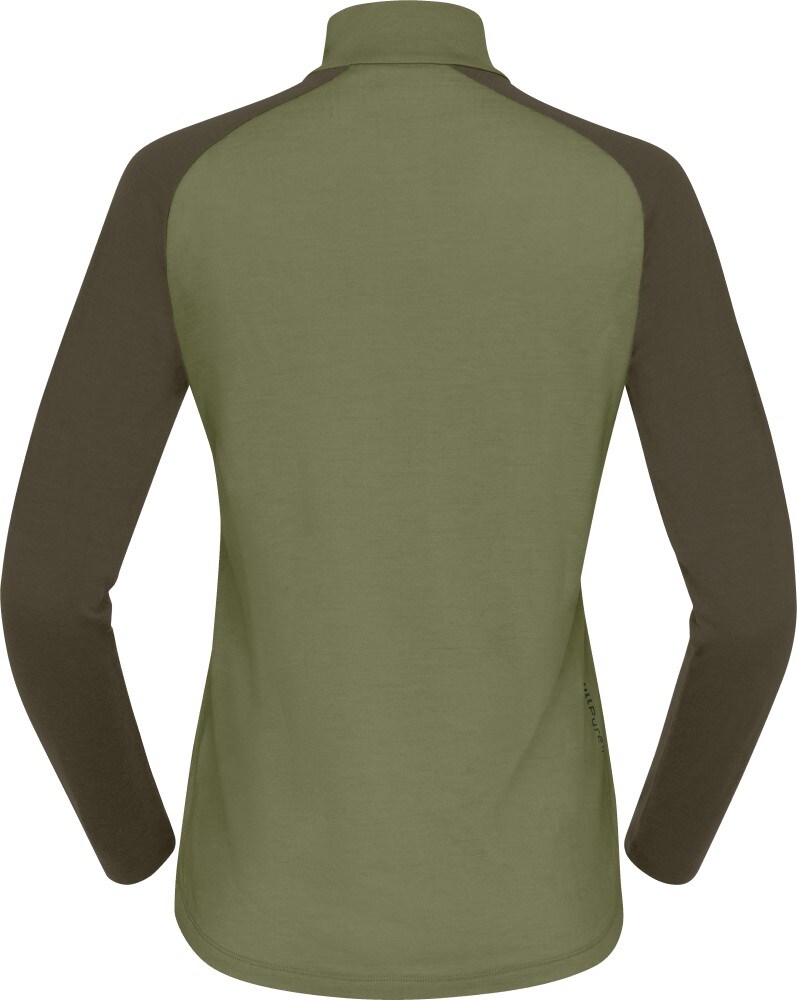 Norrøna Femund Pureull Zip Neck (W) Loden Green