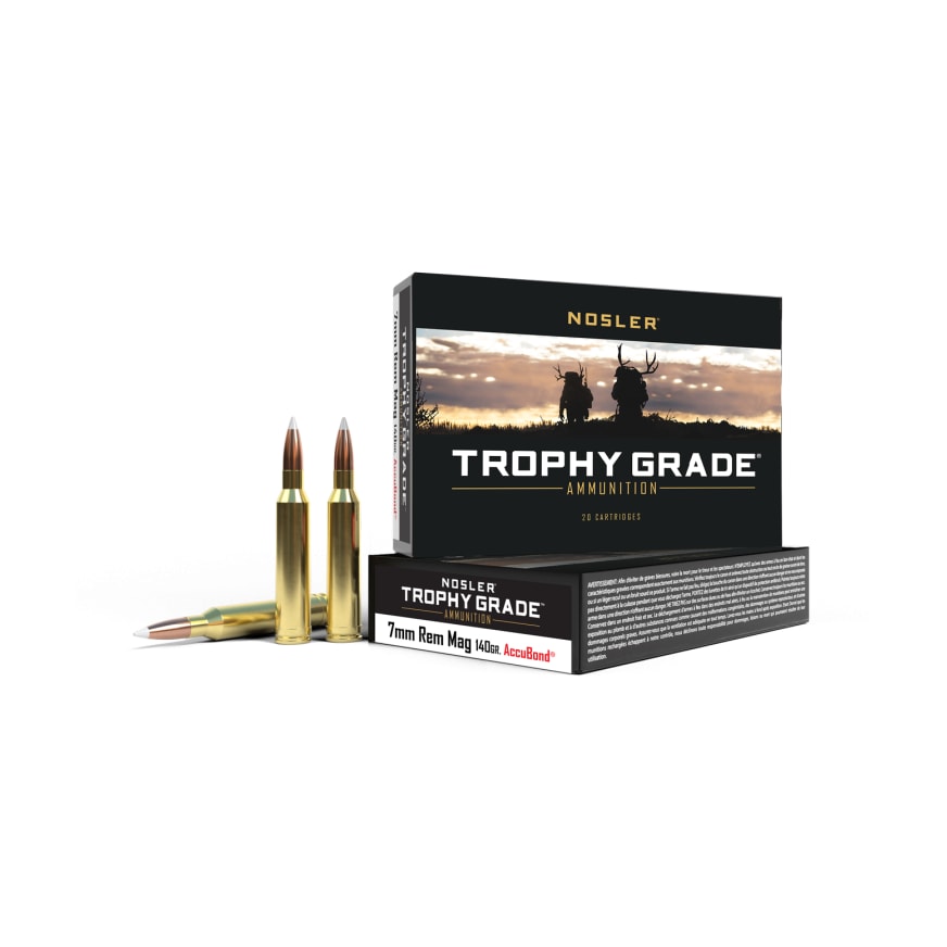 Nosler AccuBond® 7mm Rem Mag 140gr Trophy Grade Ammunisjon
