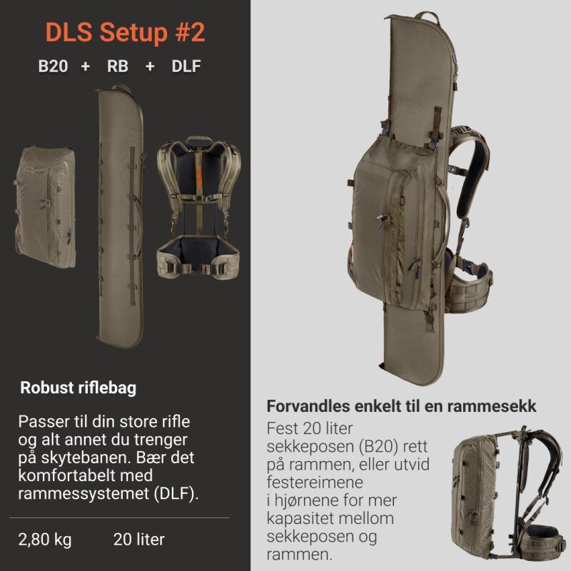 Vorn DLS Setup #2 Våpensekk