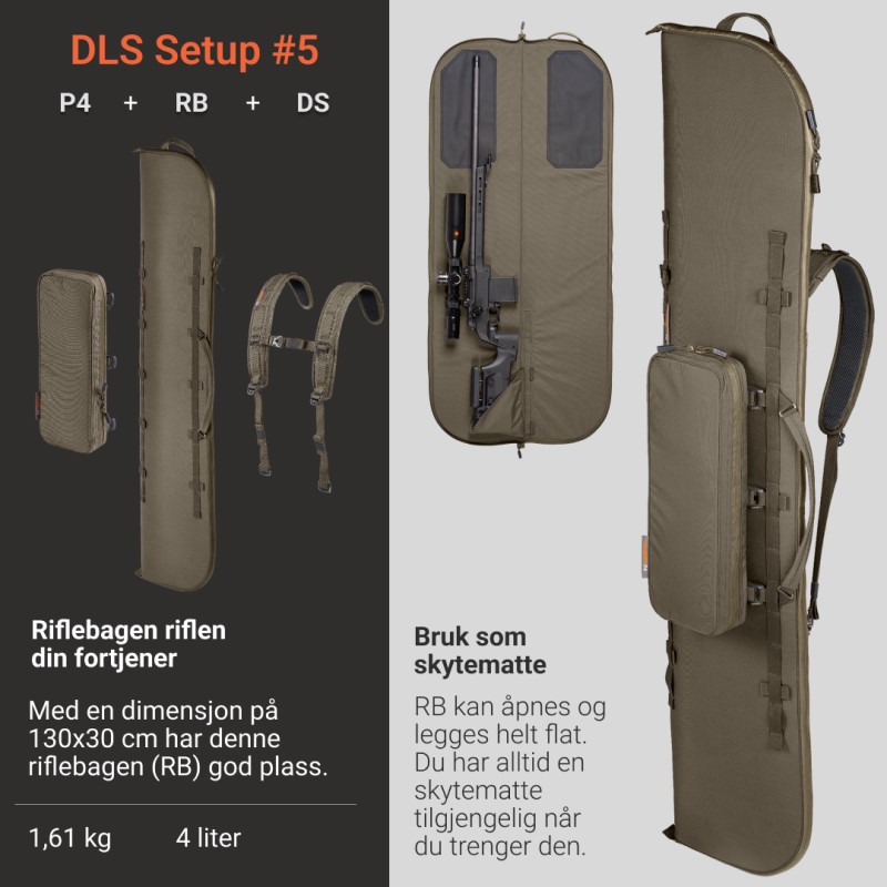 Vorn DLS Setup #5 Våpenbag med skulderstropp
