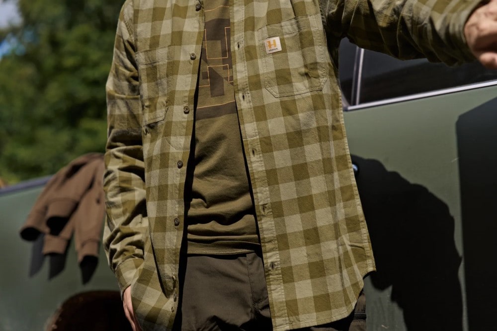 Härkila Scandinavian L/S Shirt Dark Olive Check
