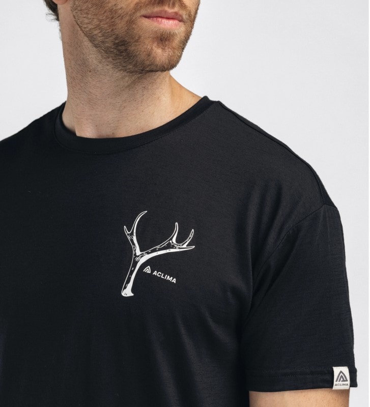 Aclima LightWool 140 Classic Tee Antler M's Jet Black