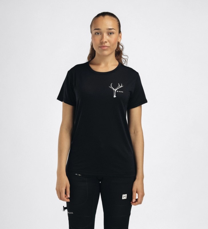 Aclima LightWool 140 classic tee antlers W's Jet Black