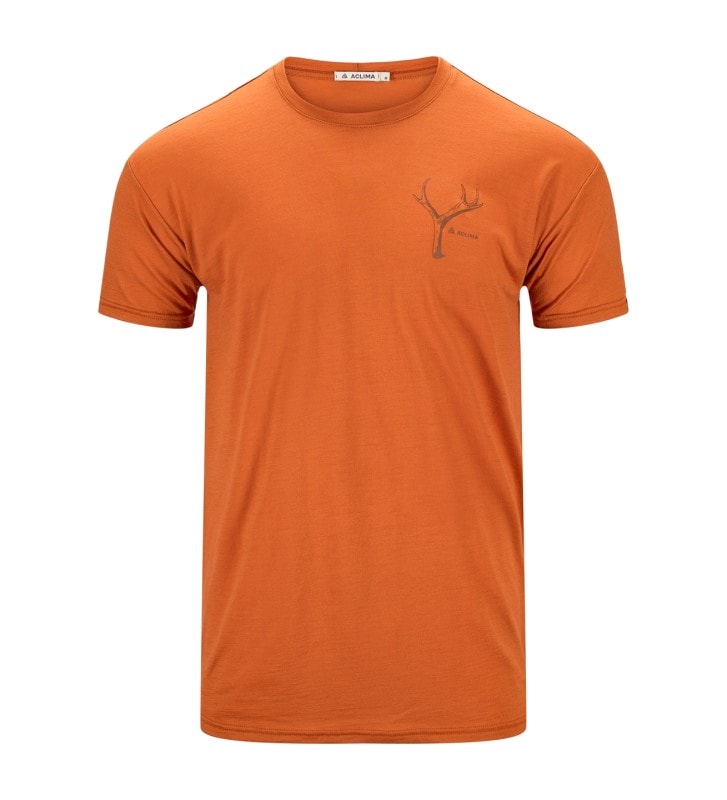 Aclima LightWool 140 Classic Tee Antler M's Apricot Orange