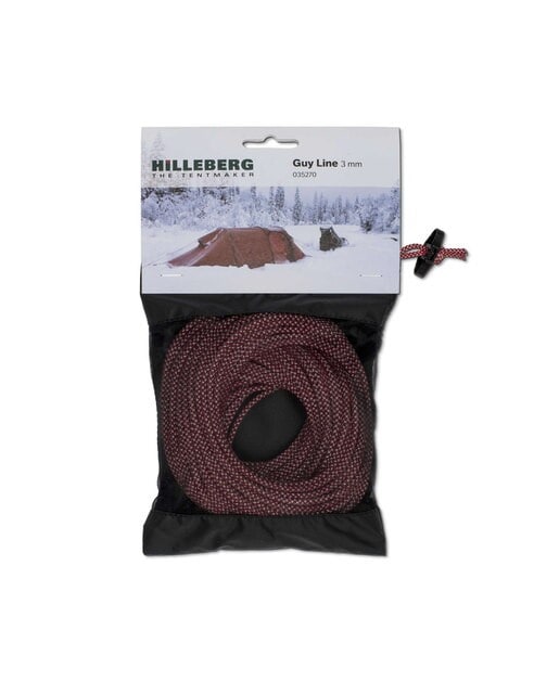 Hilleberg Teltline 3mm Rød/Hvit 25m