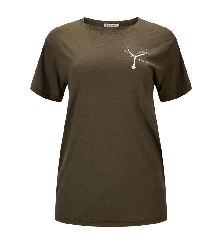 Aclima LightWool 140 classic tee antlers W's tarmac