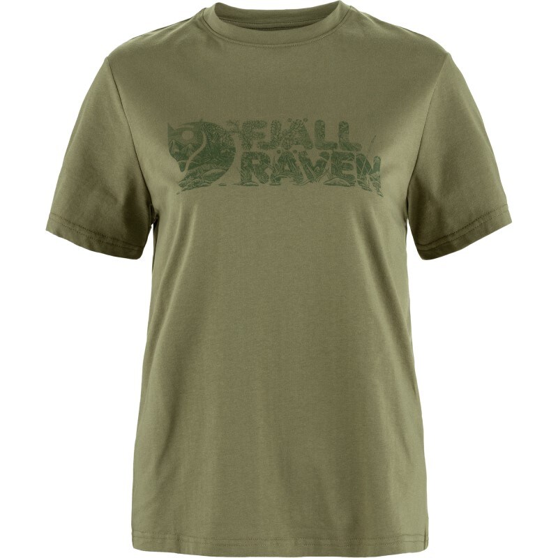 Fjällräven Lush Logo T-shirt W Green