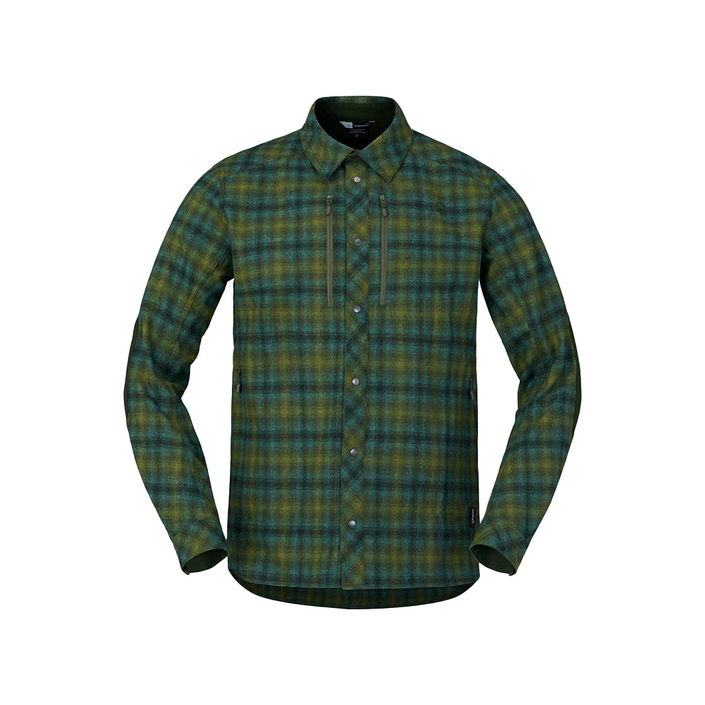 Norrøna Finnskogen Wool Shirt (M) Forest Green