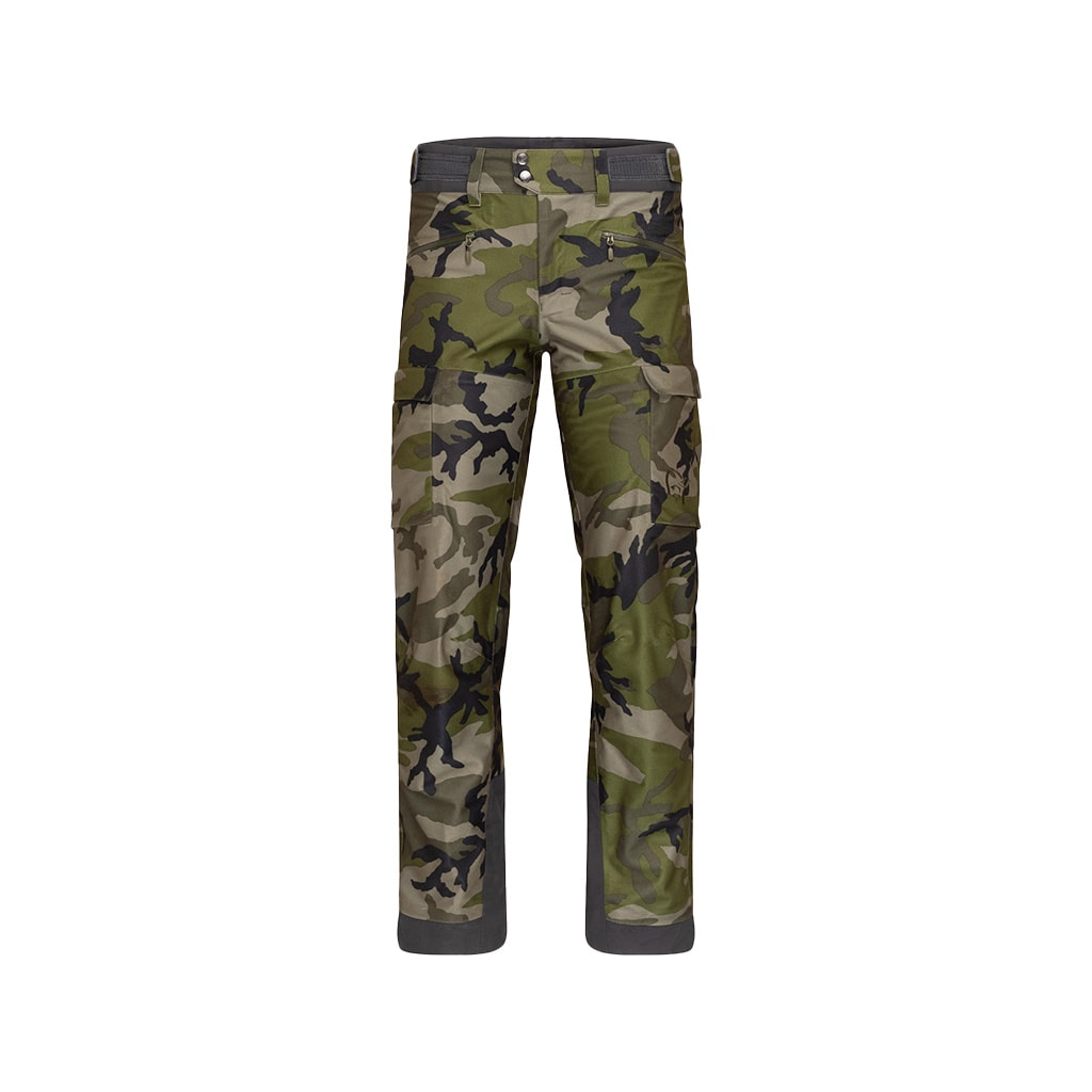 Norrøna Kvinnherad Gore-Tex pants (M) Green Camo
