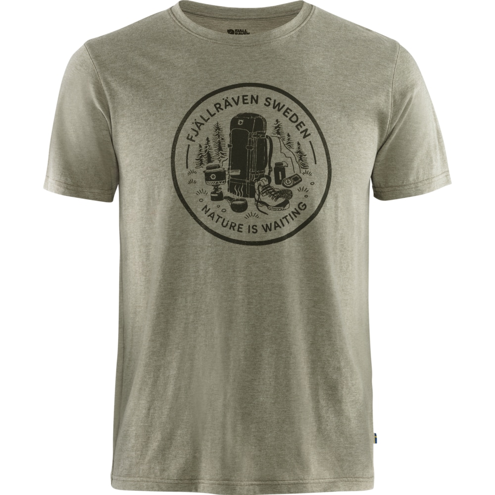 Fjällräven Fikapaus T-Shirt M LIGHT OLIVE-MELANGE