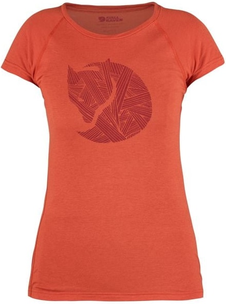 Fjällräven Abisko Trail T-shirt FLAME ORANGE W Print