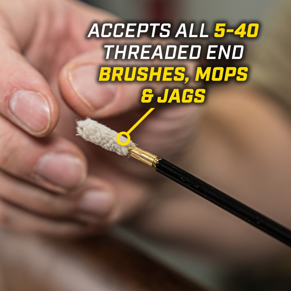 Otis Small Caliber One-Piece Gun Cleaning Rod 36" .17-.22 Cal, Coated Stainless Steel Pussestang