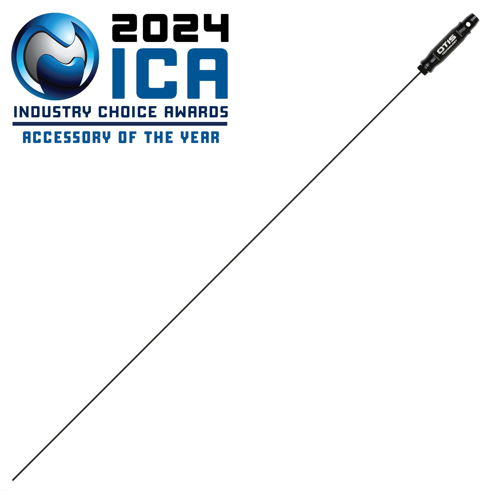 Otis Small Caliber One-Piece Gun Cleaning Rod 36" .17-.22 Cal, Coated Stainless Steel Pussestang
