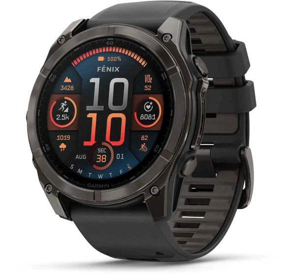 Garmin Fenix 8 51mm Almond, Sapphire Karbongrå