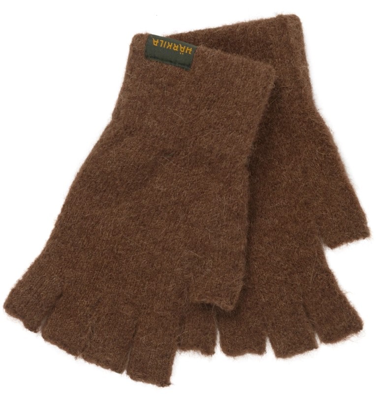 Härkila Alpaca Half Fingers Gloves Pinecone Brown