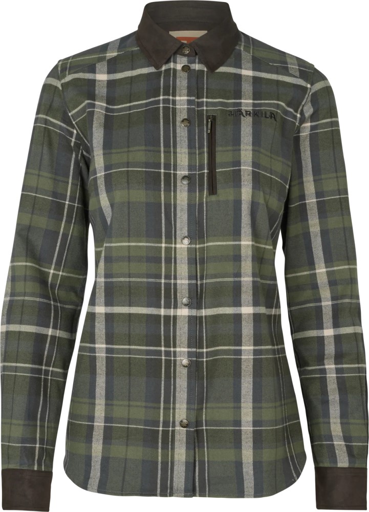 Härkila Pajala Lady L/S skjorte Olive Check